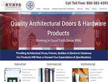 Tablet Screenshot of kurtzhardware.com